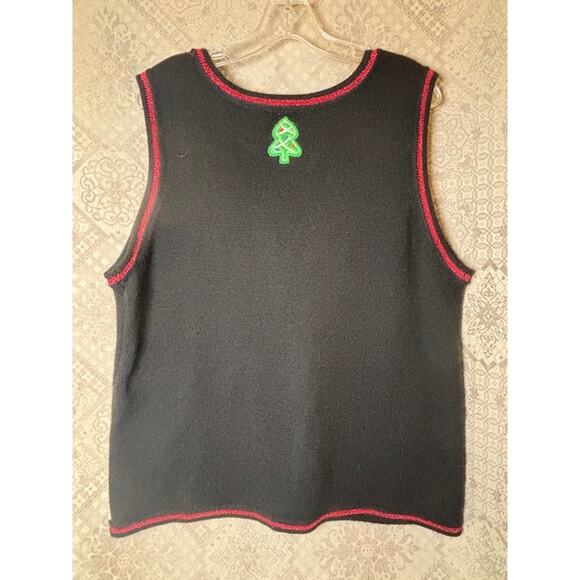 Christmas Sweater Vest Wintery Night Women's 20W XXL Xmas Holiday Party EUC - Picture 2 of 3